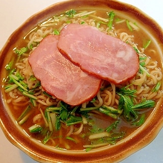 ❤リンゴ酢と大蒜入り　水菜と焼き豚のみそラーメン❤